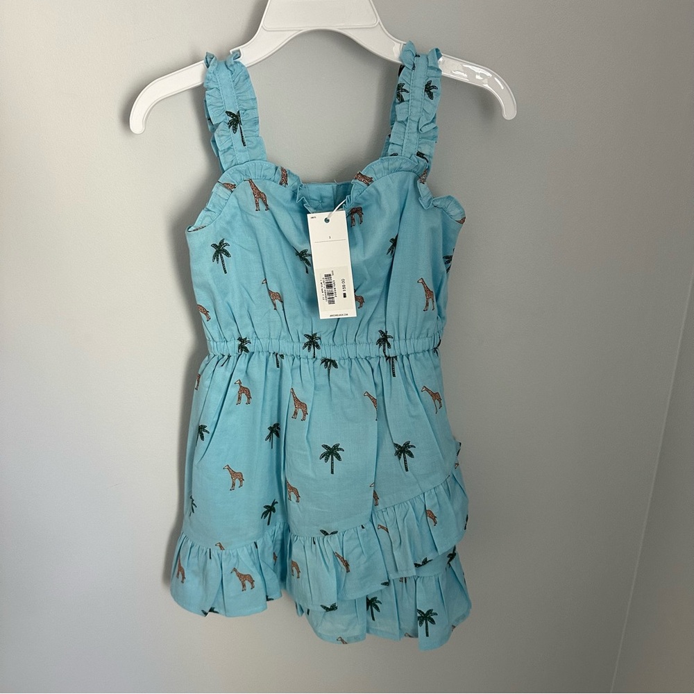 NWT Janie & Jack Giraffe Palm Dress- - Size 3 - Picture 2 of 5